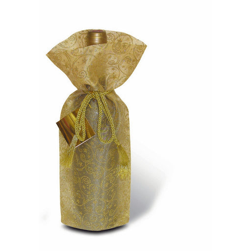 Sheer Wine Bottle Bag - Gold