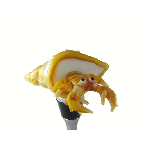 Glass Wine Bottle Stopper Hermit Crab