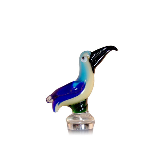 Glass Bottle Stopper Bluebird