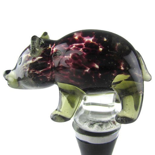 Glass Bottle Stopper Bear