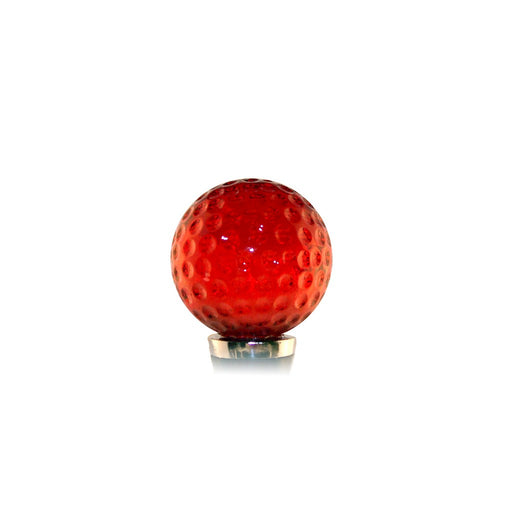 Glass Bottle Stopper Golf Ball Red