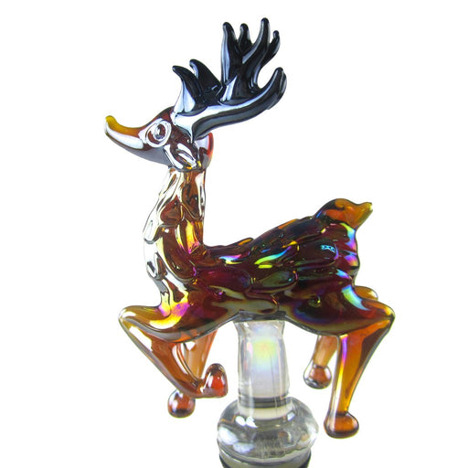 Glass Wine Bottle Stopper Reindeer New