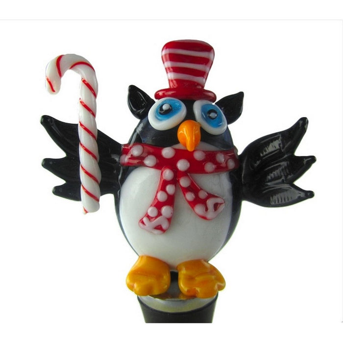 Glass Wbs Christmas Owl with Candy