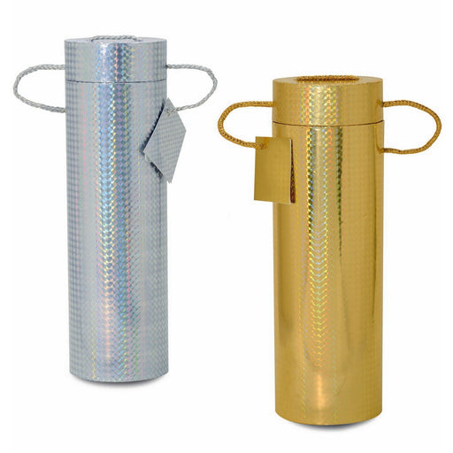 Silver and Gold Foil Wine Tubes Set of 2