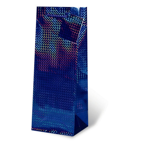 Foil Paper Wine Bottle Bag  - Blue