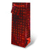 Foil Paper Wine Bottle Bag  - Red Hearts