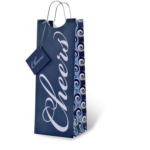 Printed Paper Wine Bottle Bag  - Cheers to You