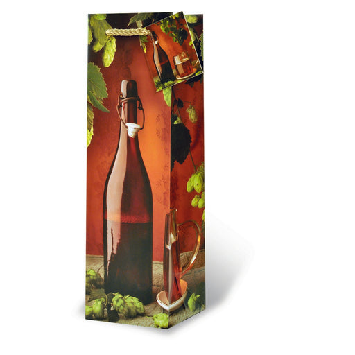 Printed Paper Beer Bottle Bag  - Craft Beer