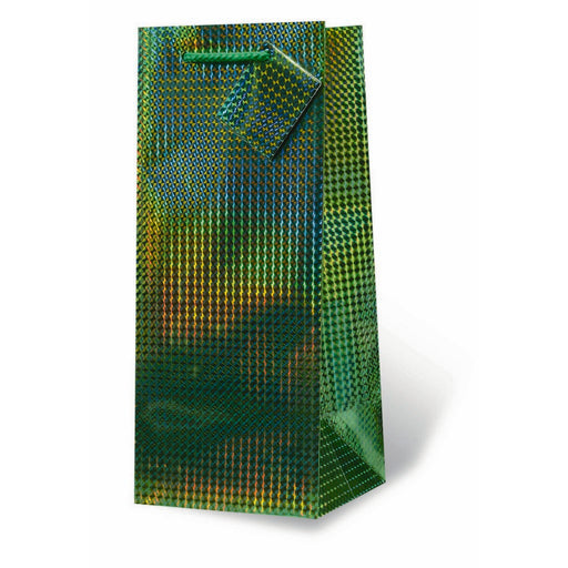 Green Foil Wine Bottle Gift Bag