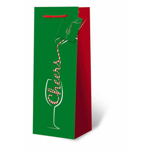 Pour Some Holiday Cheer Wine Bottle Gift Bag