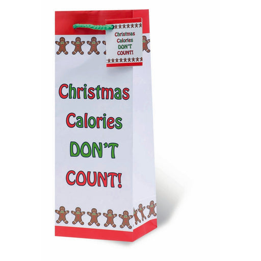 Christmas Calories Don't Count Wine Bottle Gift Bag