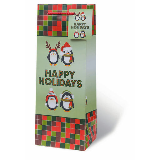 Penguins Wine Bottle Gift Bag