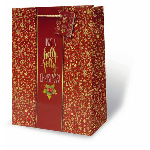 Holly Jolly Christmas Large Gift Bag