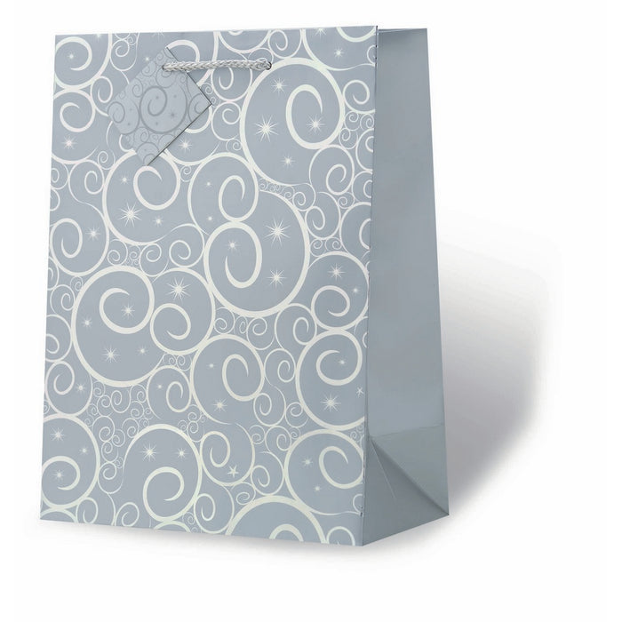 Silver Swirls - Large Gift Bag