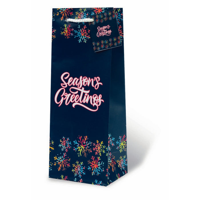 Seasons Greetings Wine Bottle Gift Bag