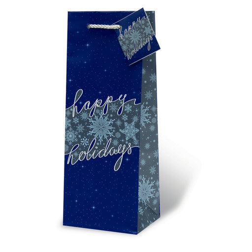 Happy Holidays Wine Bottle Gift Bag
