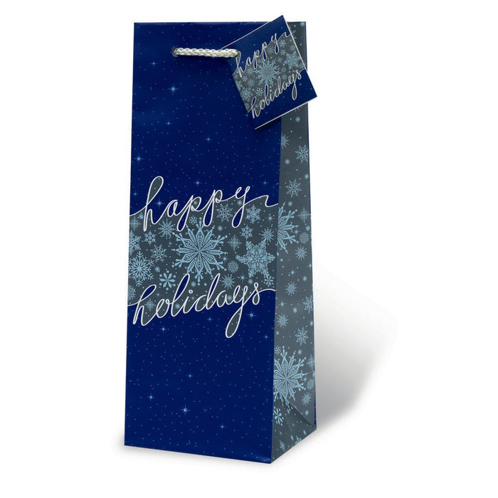 Happy Holidays Wine Bottle Gift Bag