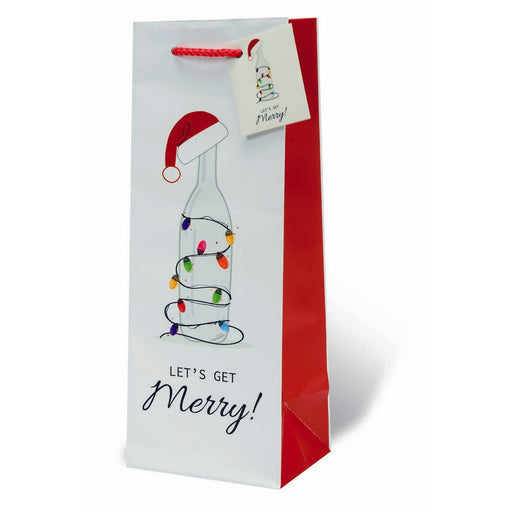 Let's Get Merry Wine Bottle Gift Bag