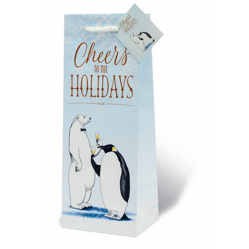 Cheers to the Holidays Wine Bottle Gift Bag