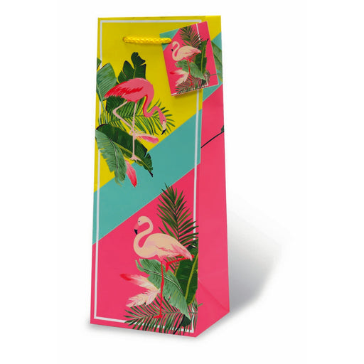 Flamingos Wine Bottle Gift Bag