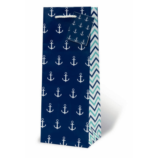 Anchors Aweigh Wine Bottle Gift Bag