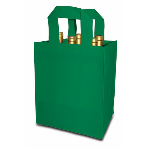 Green 6 Bottle Non-Woven Tote