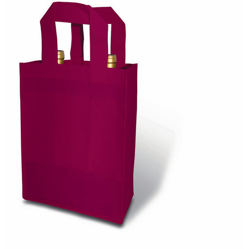 Burgundy 2 Bottle Non-Woven Tote