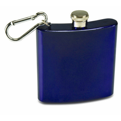 6 OZ Blue carabiner Flask