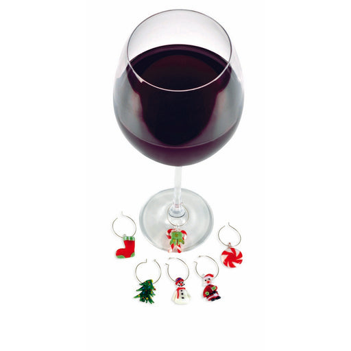 Wine  Charms - Glass Christmas Ornaments