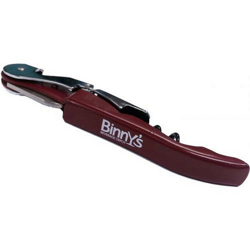 Double Hinge Corkscrew with Logo, Burgundy