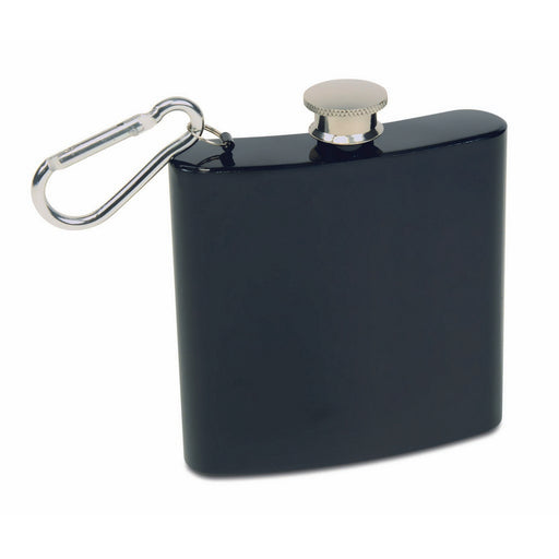 6 OZ Black Carabiner Flask