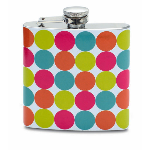 6 OZ Flask - Polka Dots