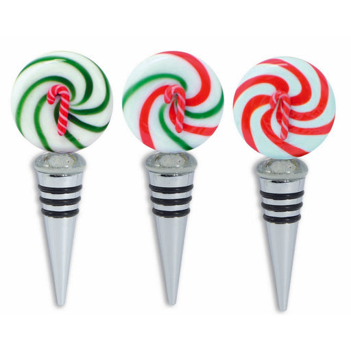 Bottle Stopper - Glass Christmas Candy