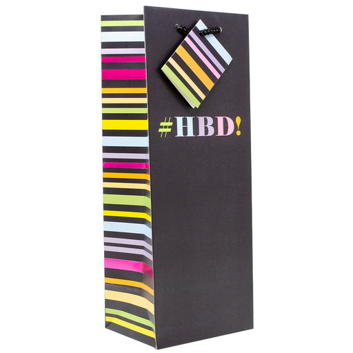 Wine Bag - Happy Birthday Black