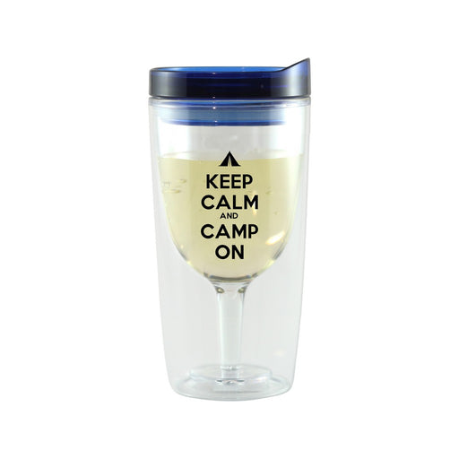 Camp On Vingo Wine Tumbler, Blue