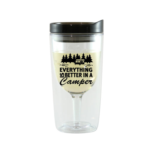 Better Camper Vingo Wine Tumbler, Black (MUST ORDER IN 4'S)