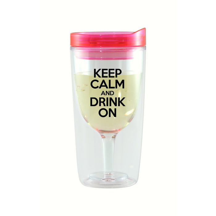 Keep Calm & Drink On Vingo Wine Tumbler