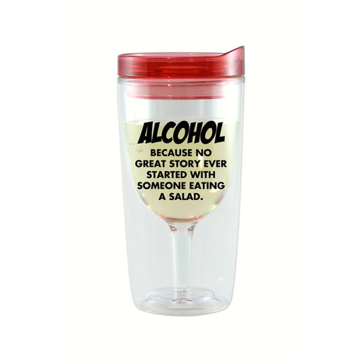 Because No Great Story Wine Tumbler