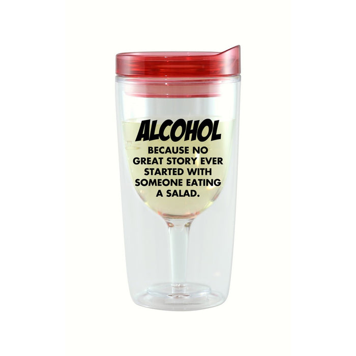 Because No Great Story Wine Tumbler