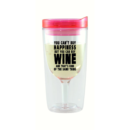 You Can't Buy Happiness Vingo Wine Tumbler