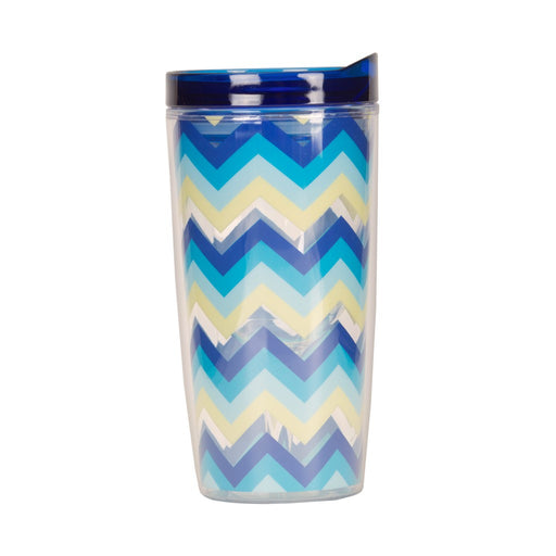 Vingo 10Oz Double-Walled Wine Tumbler - Multi-Blue