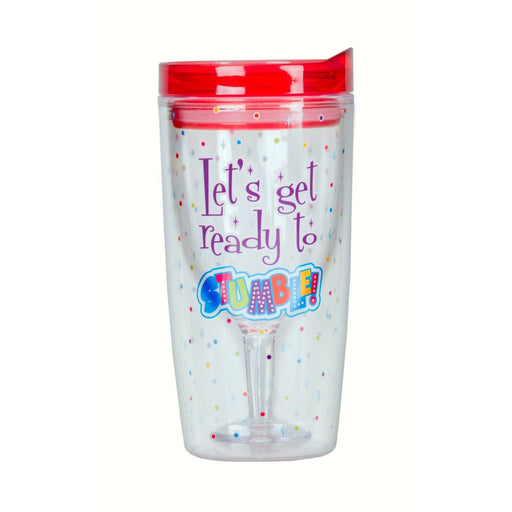 Let's Get Ready to Stumble Insulated Wine Tumbler 10 oz