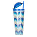 Slurp N' Snack Tumbler For Snack And Drink - Multi-Blue