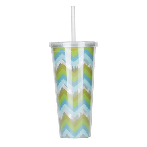 Thirzt 2 Go Tumbler with Lid & Straw - Multi-Green