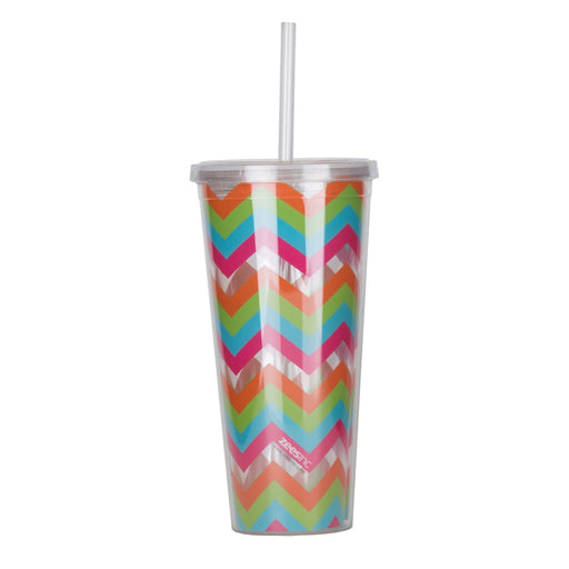 Thirzt 2 Go Tumbler with Lid & Straw - Multi-Colored