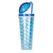 Slurp N' Snack Tumbler For Snack And Drink - Chevron Light Blue