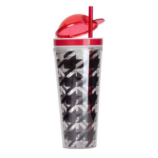 Slurp N' Snack Tumbler For Snack And Drink - Houndstooth