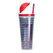 Slurp N' Snack Tumbler For Snack And Drink - Stripes & Anchors