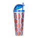 Slurp N' Snack Tumbler For Snack And Drink - Moroccan Orange/Blue