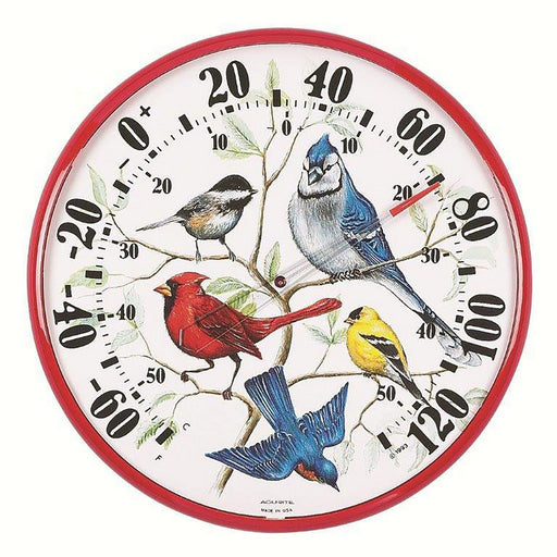 Designer Edition 12 1/2 inch In/Outdoor Songbirds Thermometer